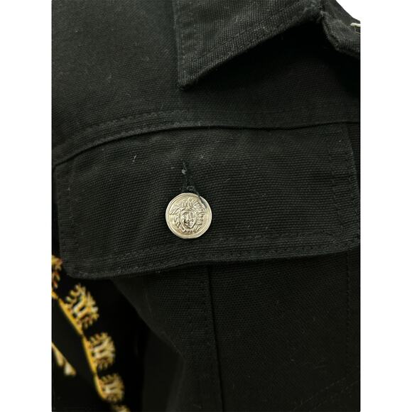 Dapper Dan VTG Authentic 90s Upcycled Print Denim Jacket SZ L - Picture 6 of 8